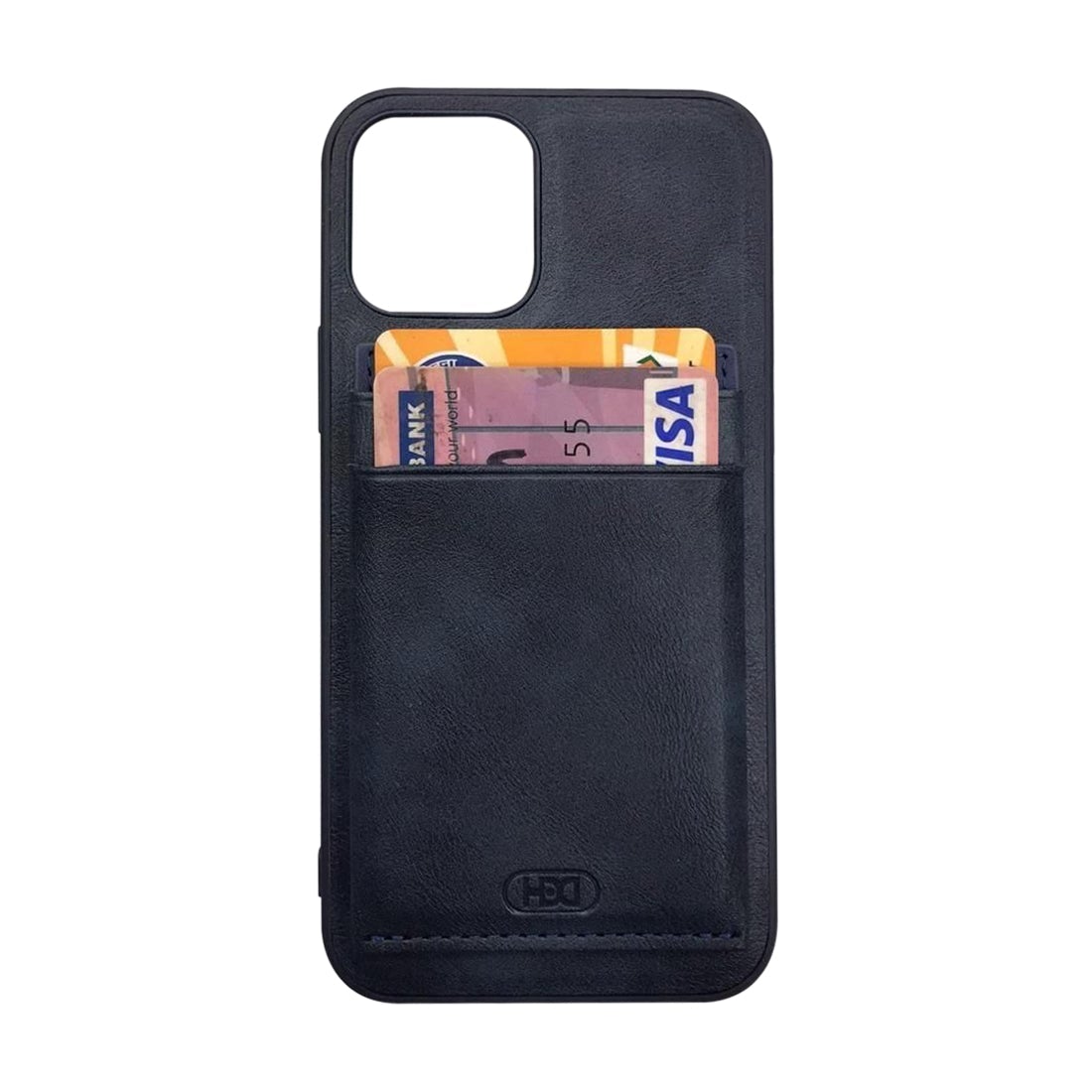 HBD Leather Wallet Case for iPhone - Navy Blue