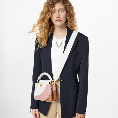 White Top Handle & Sling Bag For Women