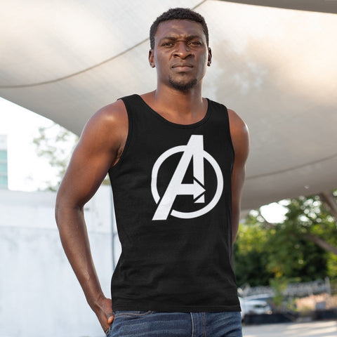 Avengers Printed Cotton Gym Tank Top