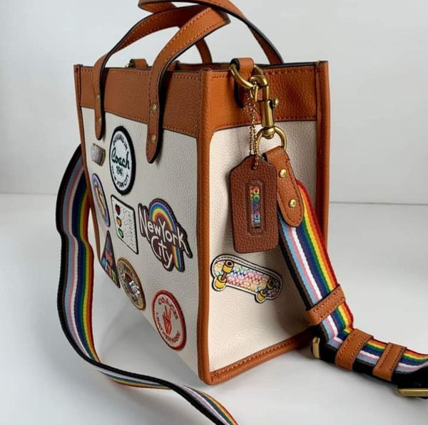 Luxury Patch Rainbow Tote Bag