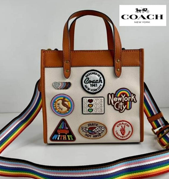Luxury Patch Rainbow Tote Bag